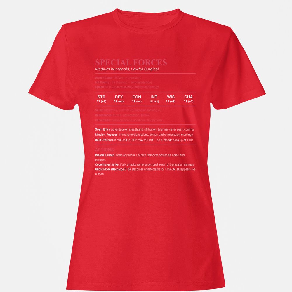 Special Forces Women's T-Shirt - Red - 13