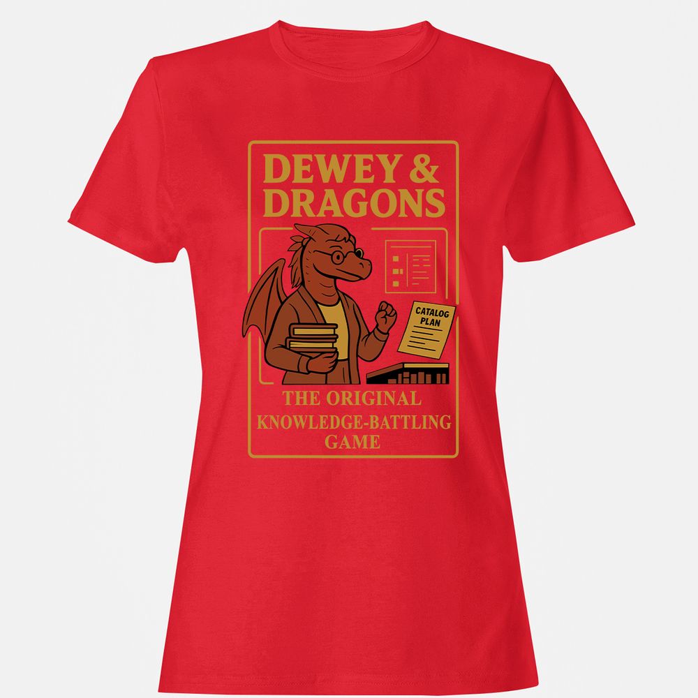 Dewey & Dragons Women's T-Shirt - Red - 13