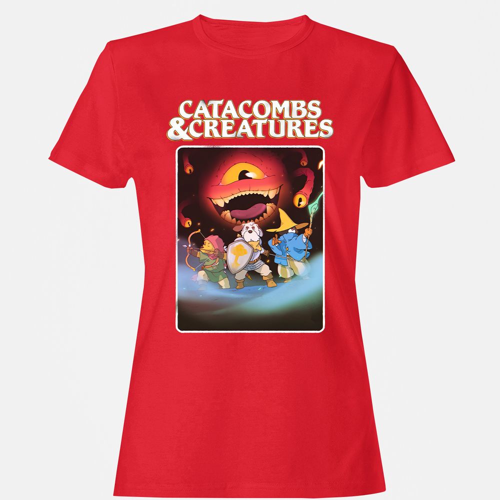 Catacombs & Creatures Women's T-Shirt - Red - 13