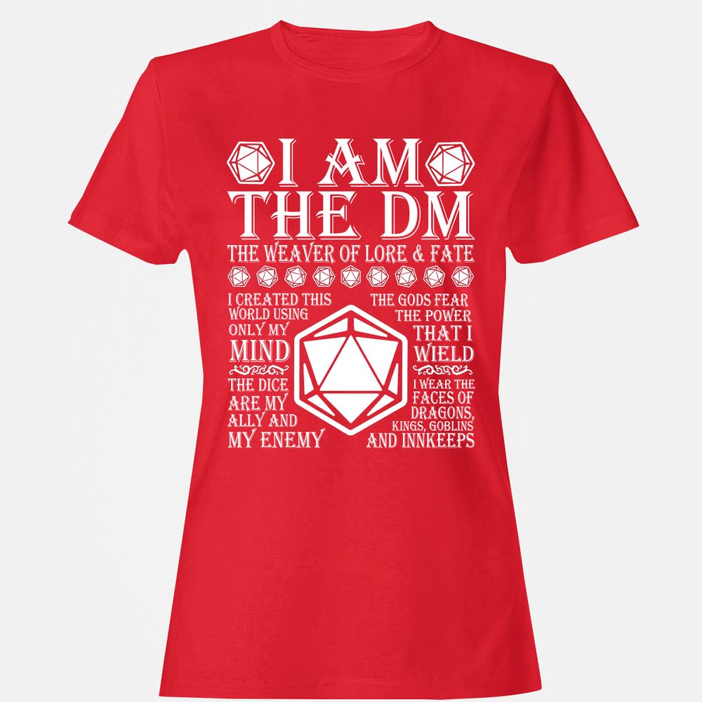 I Am The DM The Weaver Of Lore And Fate Women's T-Shirt - Red - 13