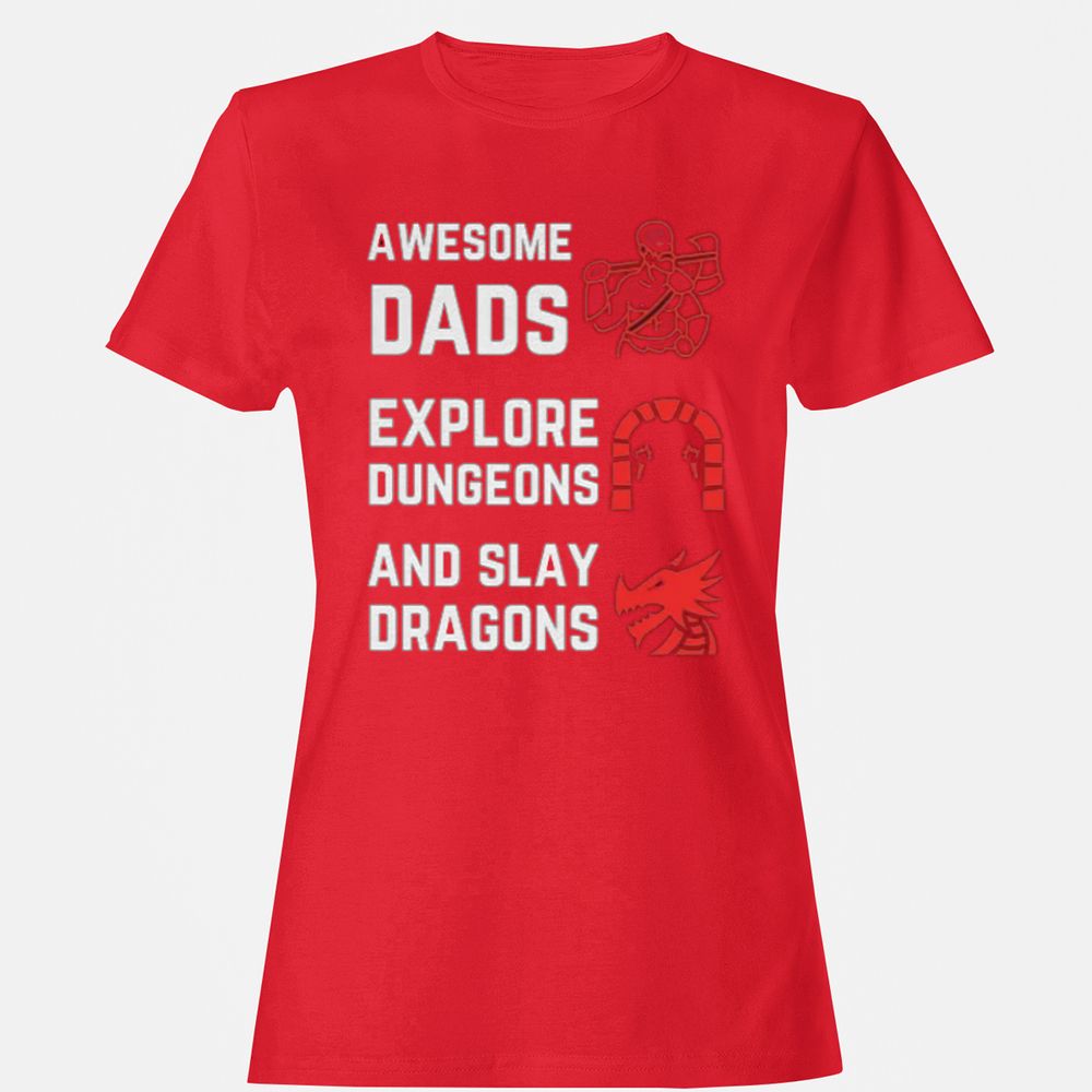 Awesome Dad Fathers Day Women's T-Shirt - Red - 13