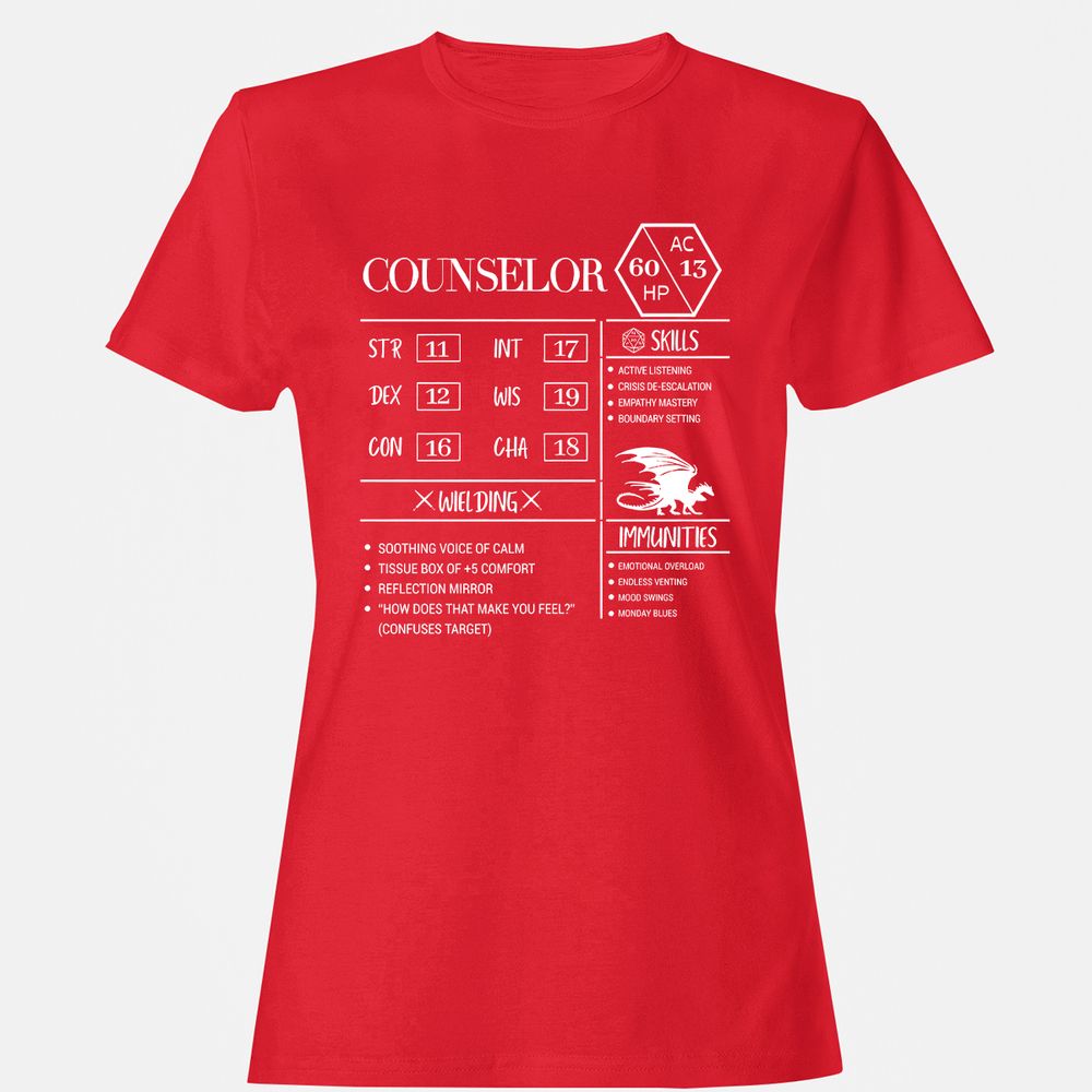 Counselor New Women's T-Shirt - Red - 13