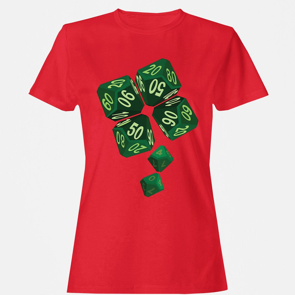 Dice Clover Women's T-Shirt - Red - 13
