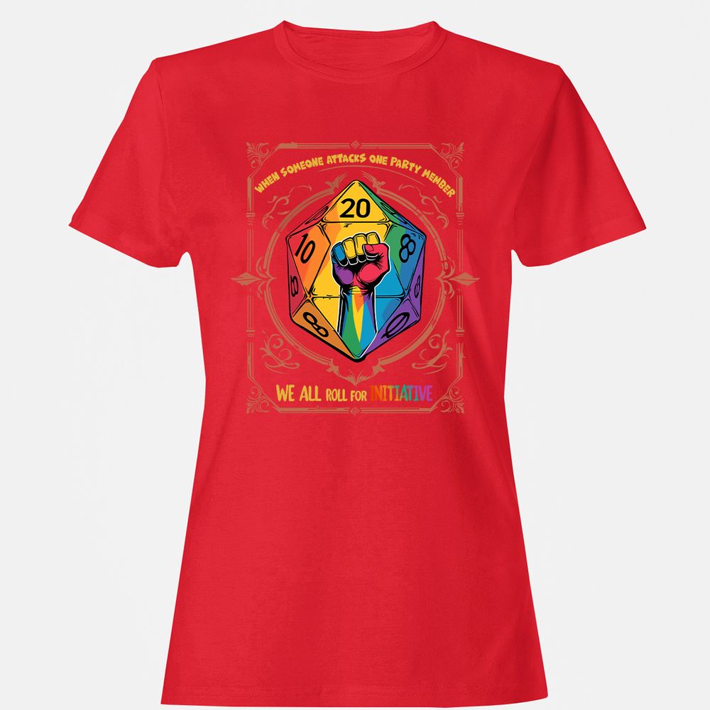 Roll For Initiative Women's T-Shirt - Red - 13