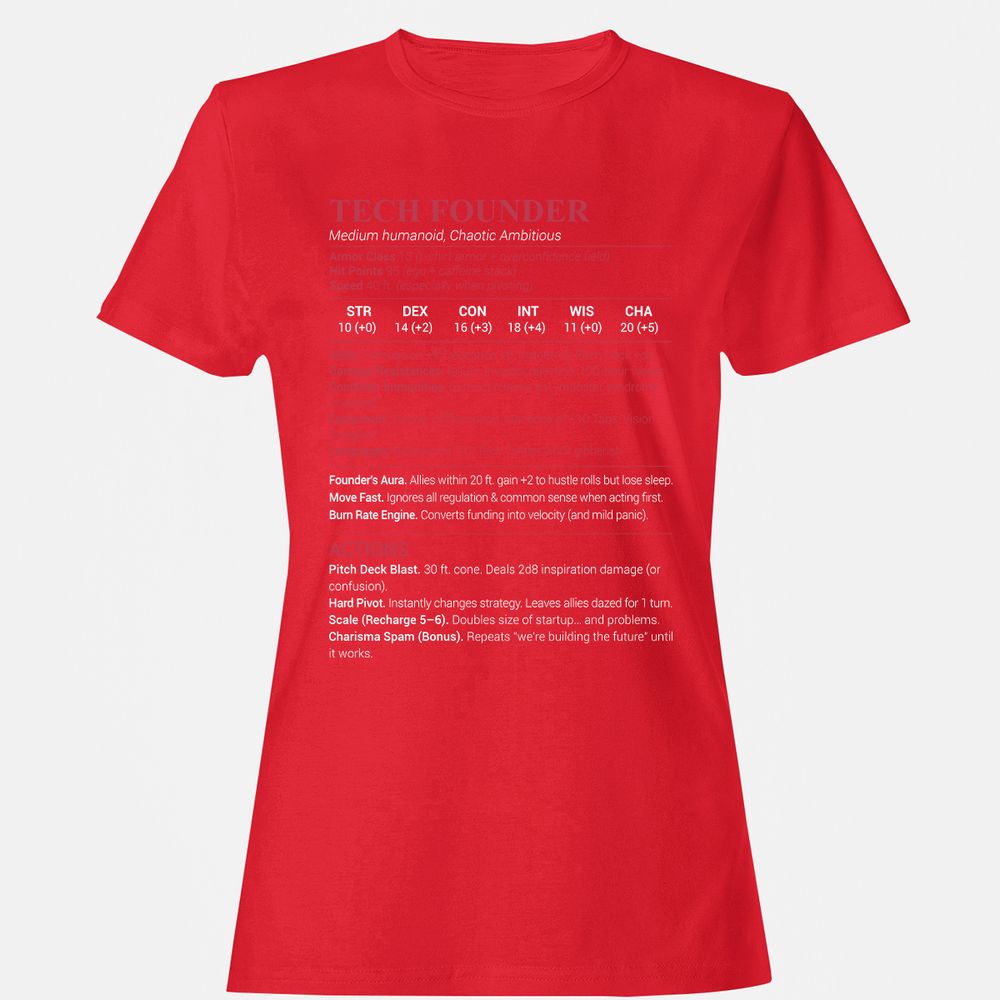 Tech Founder Women's T-Shirt - Red - 13