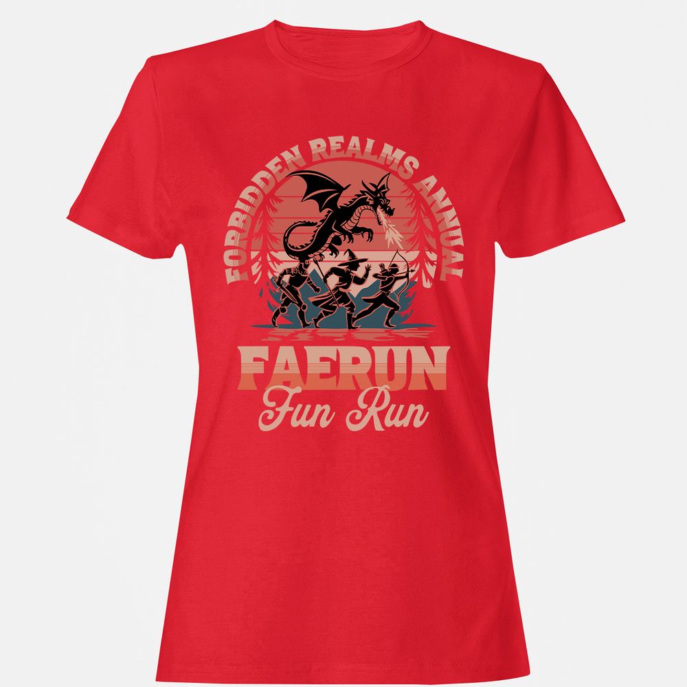 Faerun Fun Run Women's T-Shirt - Red - 13