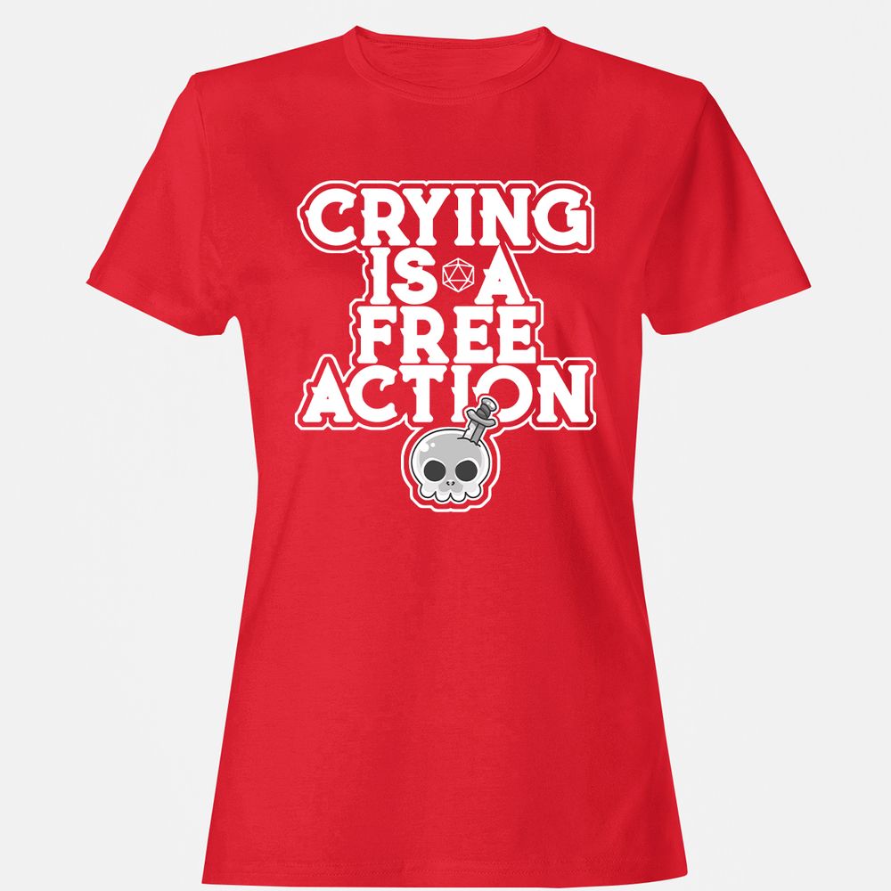 Crying Is A Free Action Women's T-Shirt - Red - 13