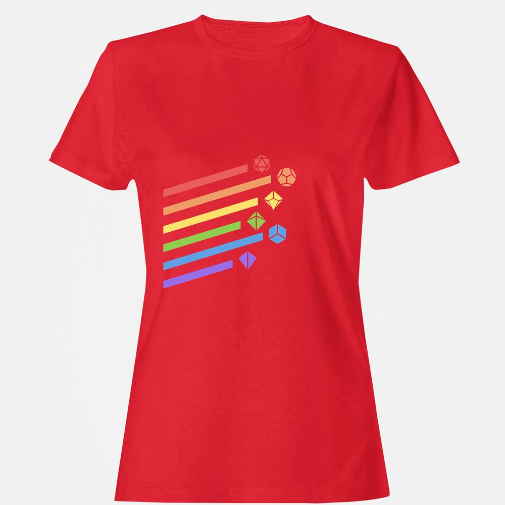 Rainbow Dice Set Women's T-Shirt - Red - 13