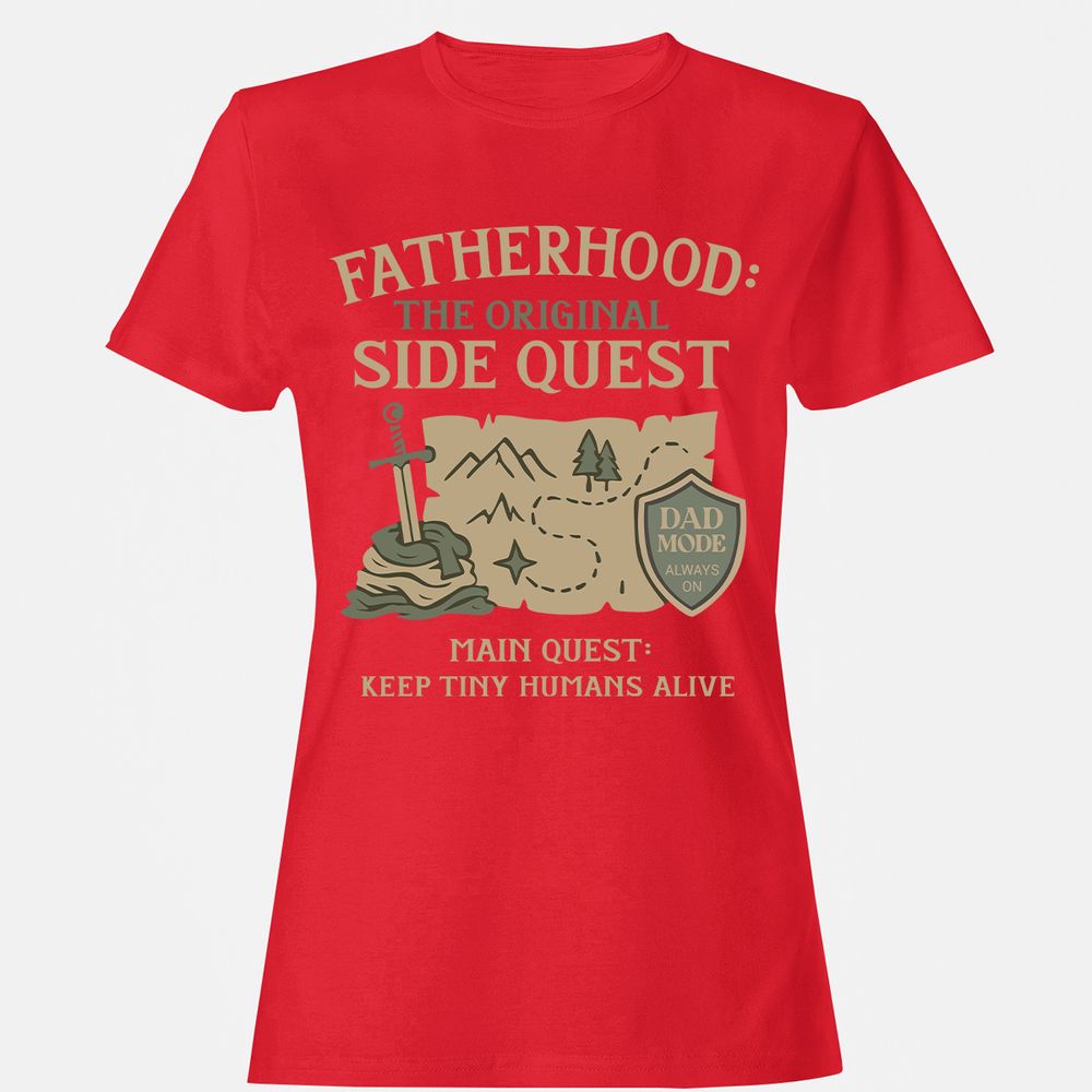Fatherhood The Original Side Quest Women's T-Shirt - Red - 13