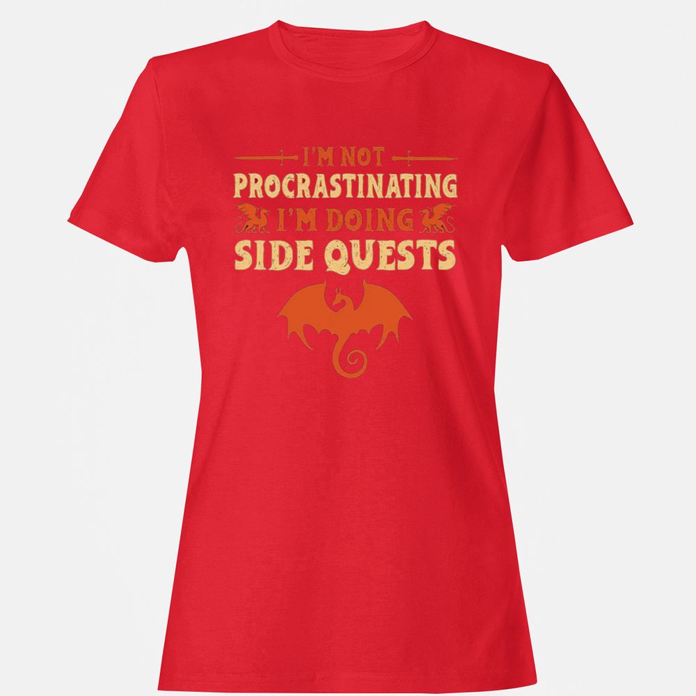 I'm Doing Side Quests Women's T-Shirt - Red - 13