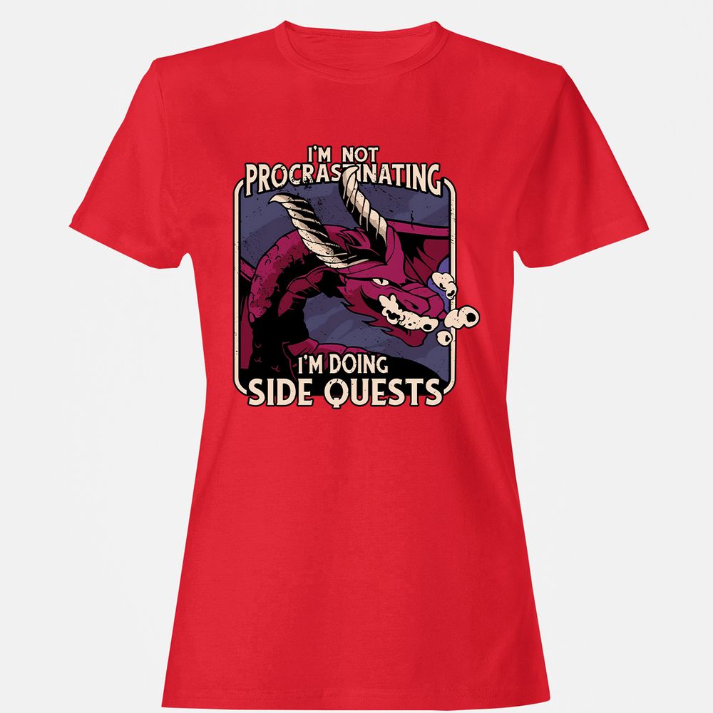 Doing Side Quests Women's T-Shirt - Red - 13