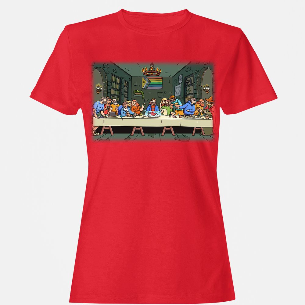 DnD Characters Pride Themed The Last Supper Shirt Women's T-Shirt - Red - 13