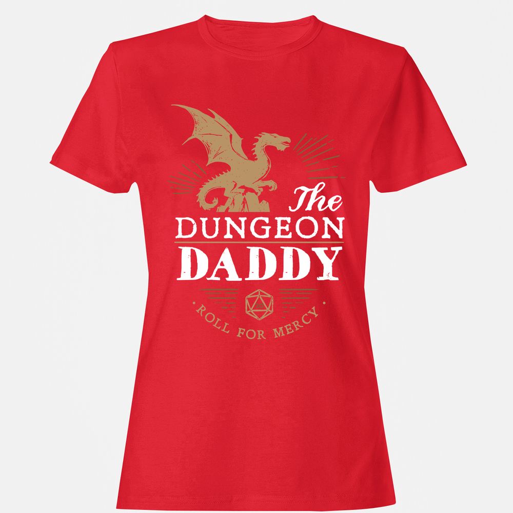 Dungeon Daddy Roll For Mercy Women's T-Shirt - Red - 13