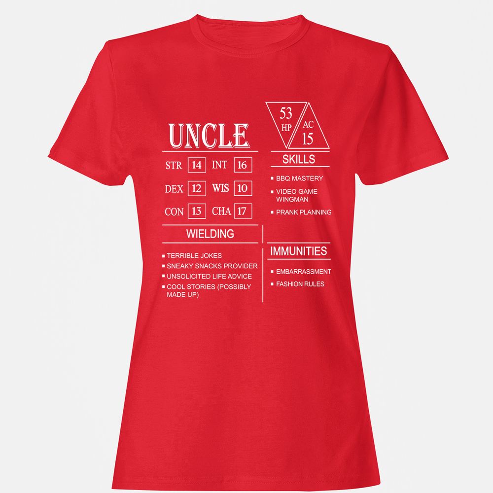 Uncle Stats Women's T-Shirt - Red - 13