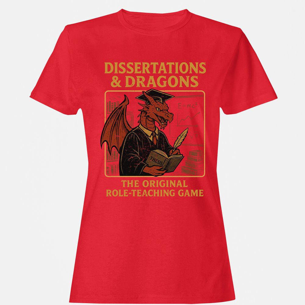 Disserations & Dragons Women's T-Shirt - Red - 13