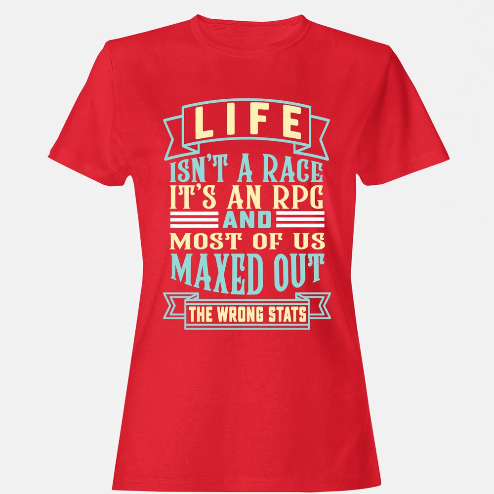 Life Is A RPG Women's T-Shirt - Red - 13