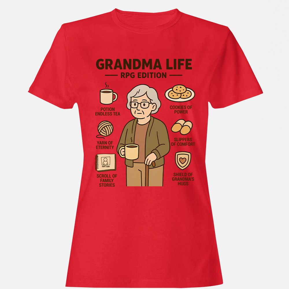 Grandma Life RPG Edition Women's T-Shirt - Red - 13