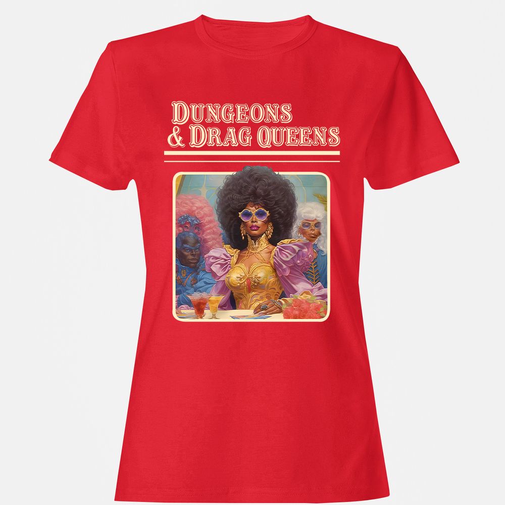 Dungeons & Drag Queens Women's T-Shirt - Red - 13