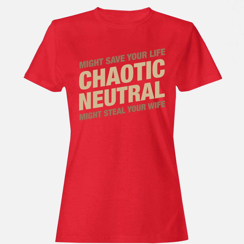 Might Save Your Life Might Steal Your Wife Women's T-Shirt - Red - 13