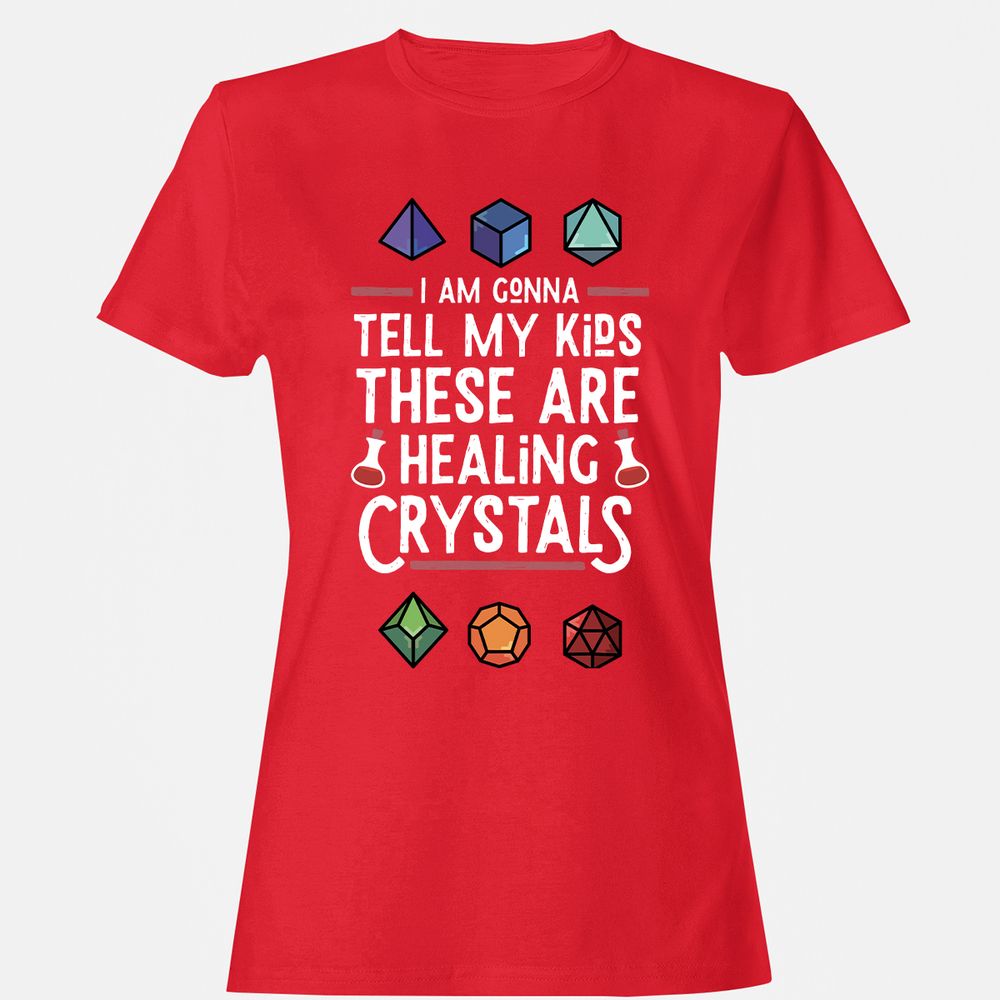 Healing Crystals Women's T-Shirt - Red - 13