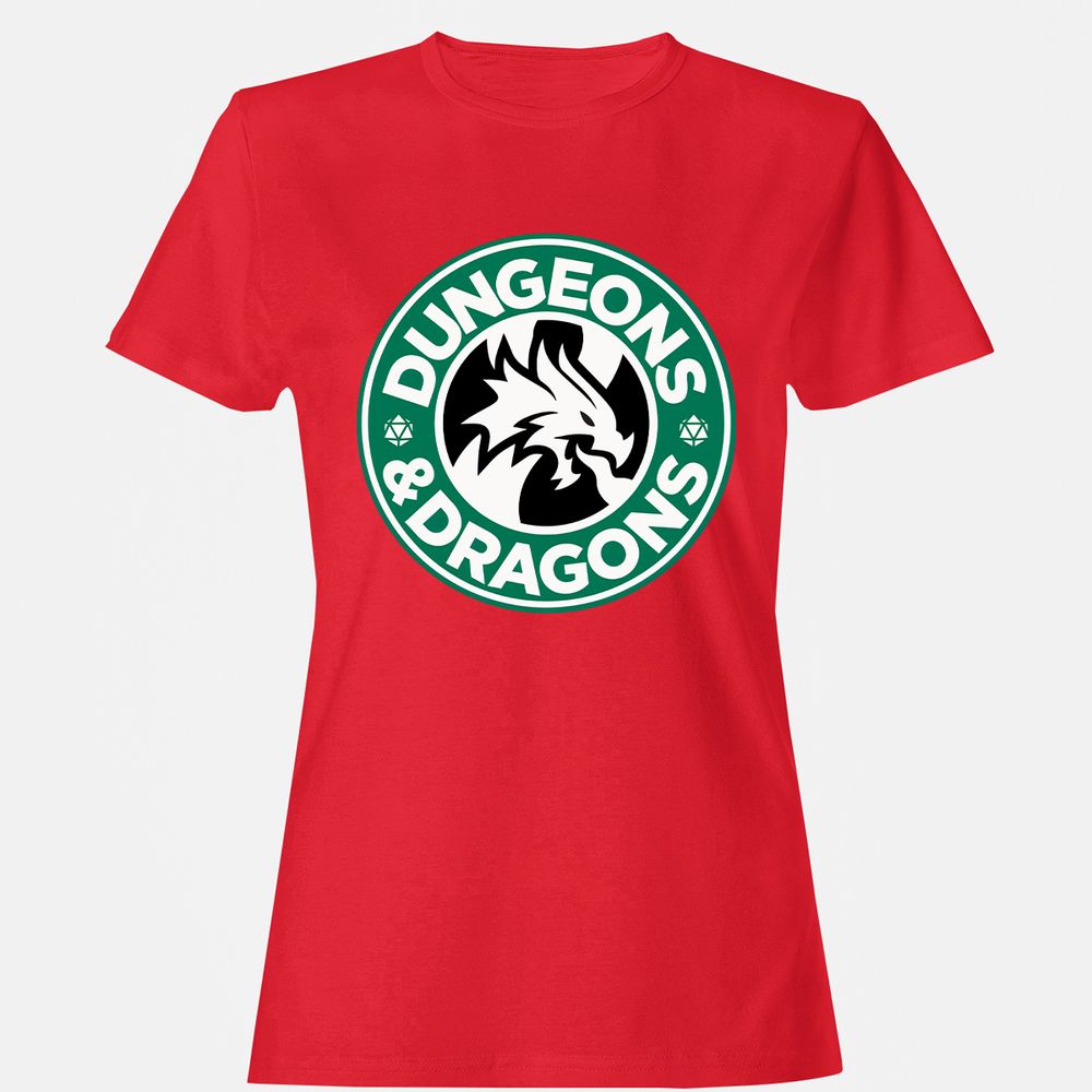 D&D Coffee Women's T-Shirt - Red - 13