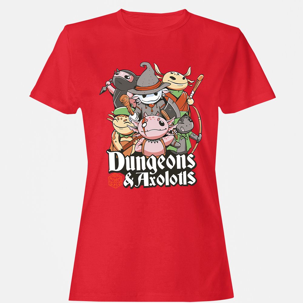 Dungeons And Axolotls Women's T-Shirt - Red - 13