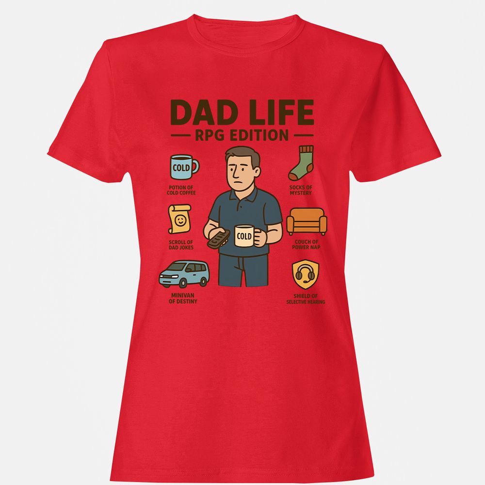 Dad Life RPG Edition Women's T-Shirt - Red - 13