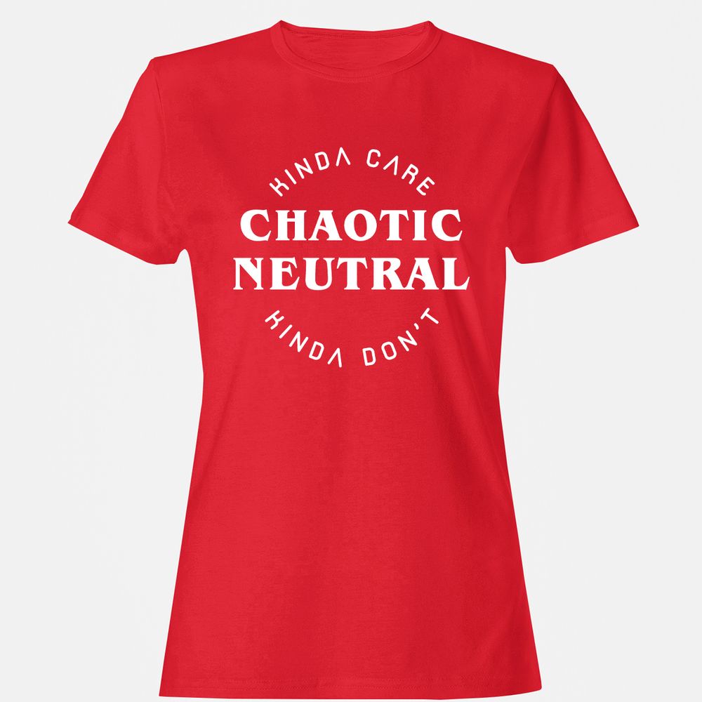 Chaotic Neutral Women's T-Shirt - Red - 13
