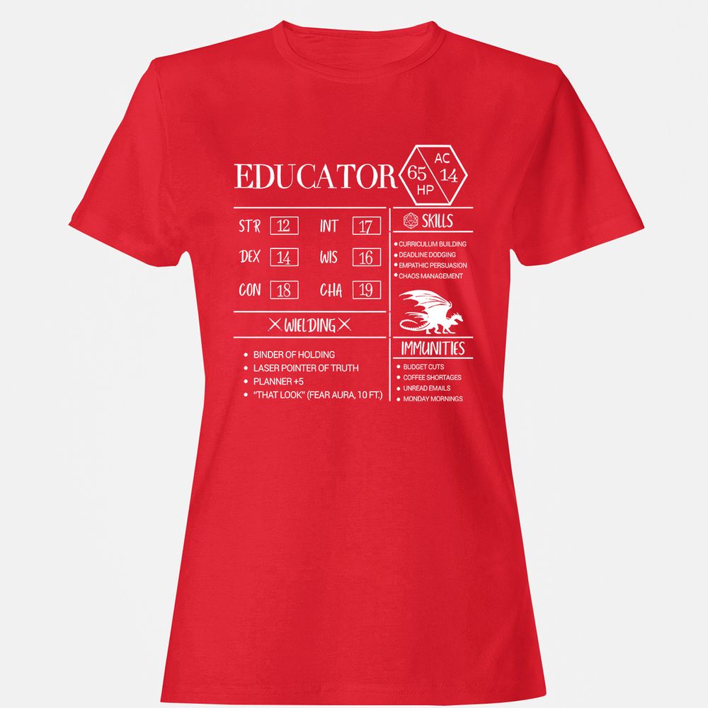 Educator New Women's T-Shirt - Red - 13