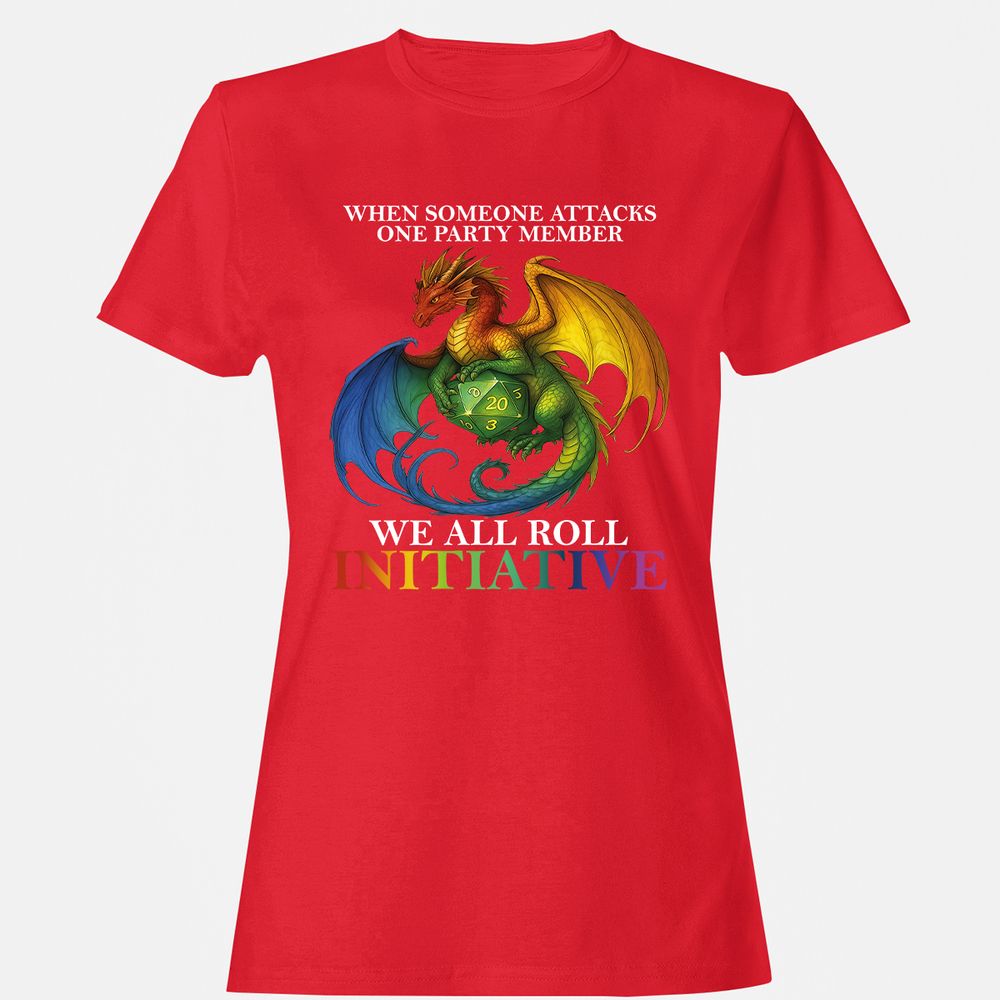 Dragon Roll For Initiative Women's T-Shirt - Red - 13