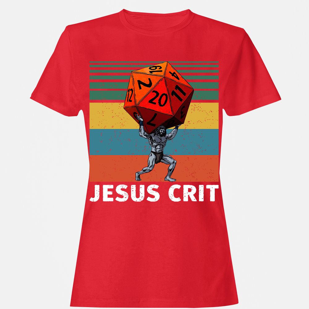 Jesus Crit Women's T-Shirt - Red - 13