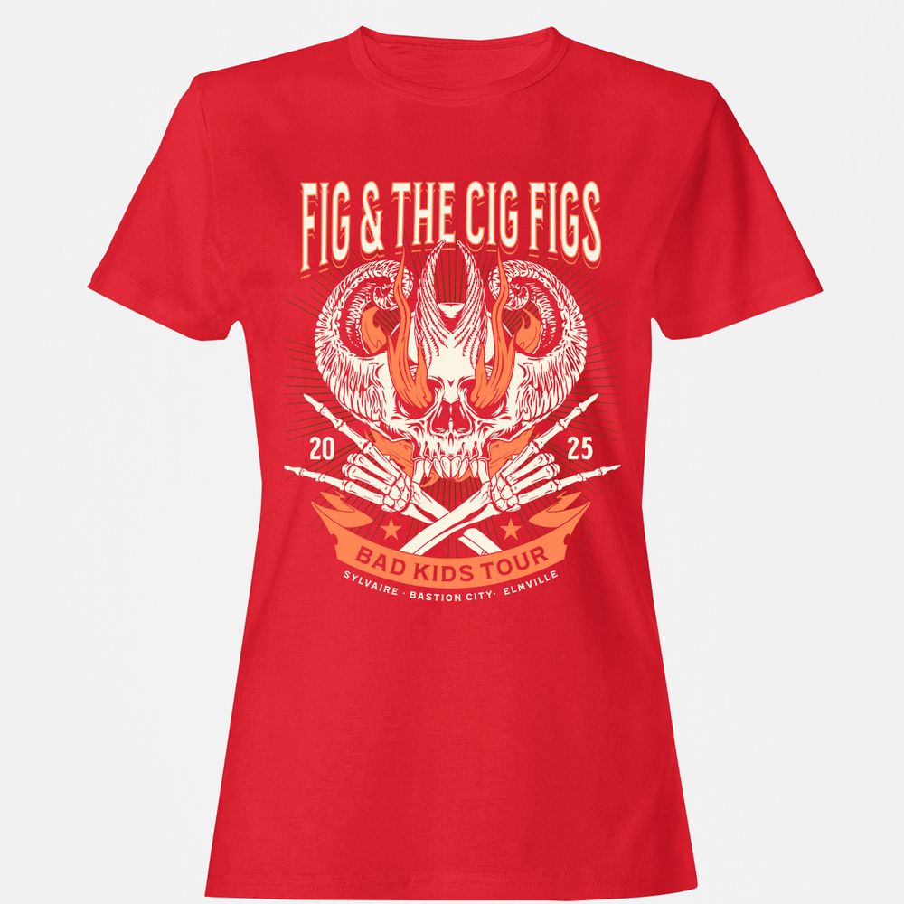 Fig and the Cig Figs, Dimension 20 Women's T-Shirt - Red - 13