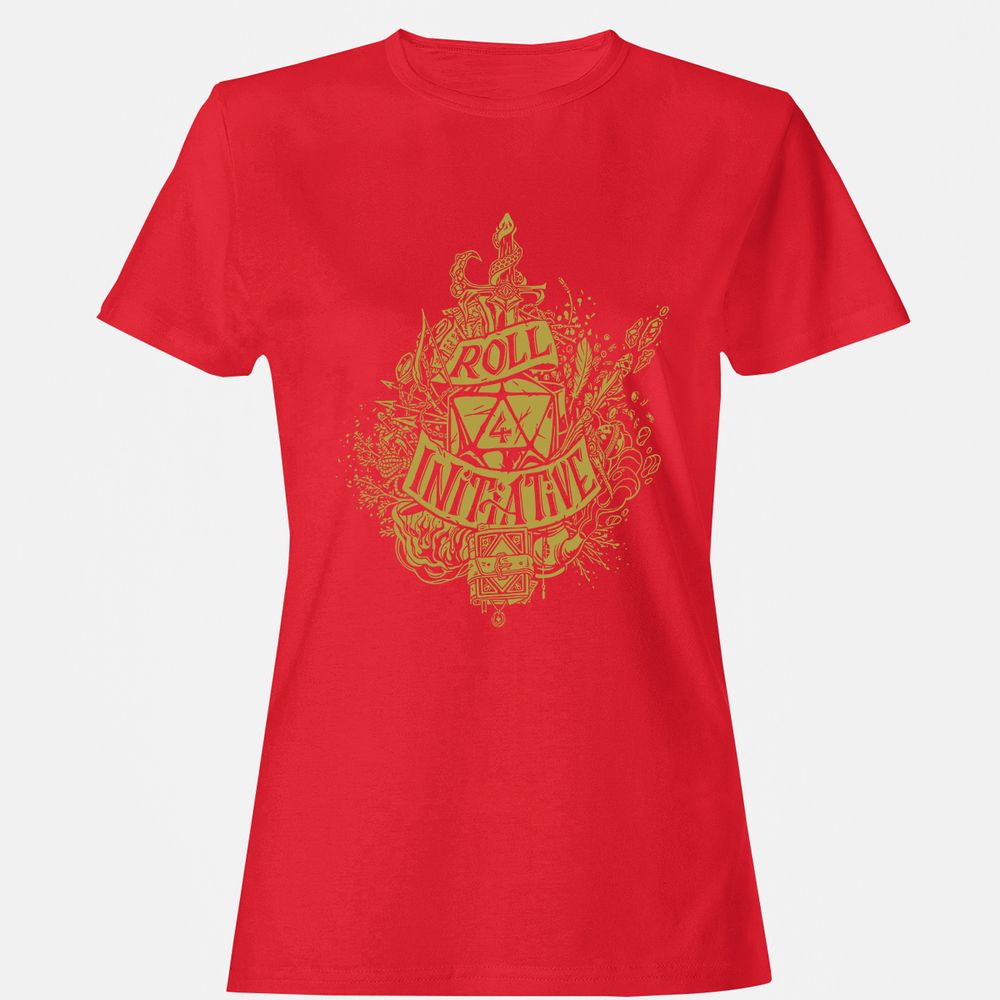 Roll Initiative Women's T-Shirt - Red - 13