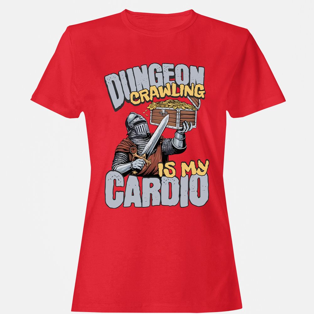 Dungeon Crawling Is My Cardio Women's T-Shirt - Red - 13