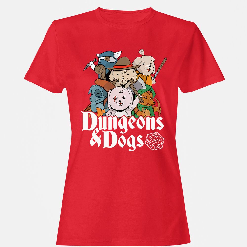 Dungeons & Dogs Women's T-Shirt - Red - 13