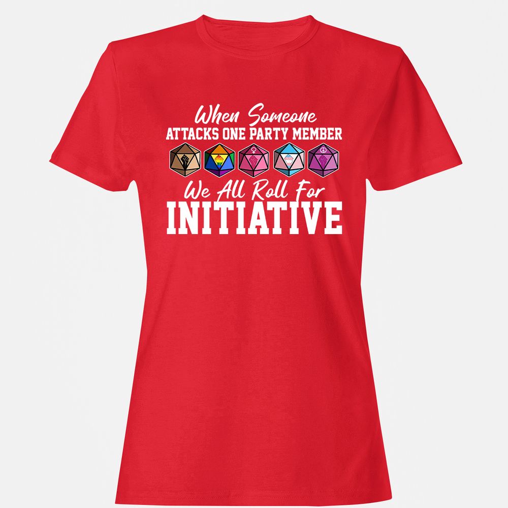 LGBT Roll For Initiative Women's T-Shirt - Red - 13