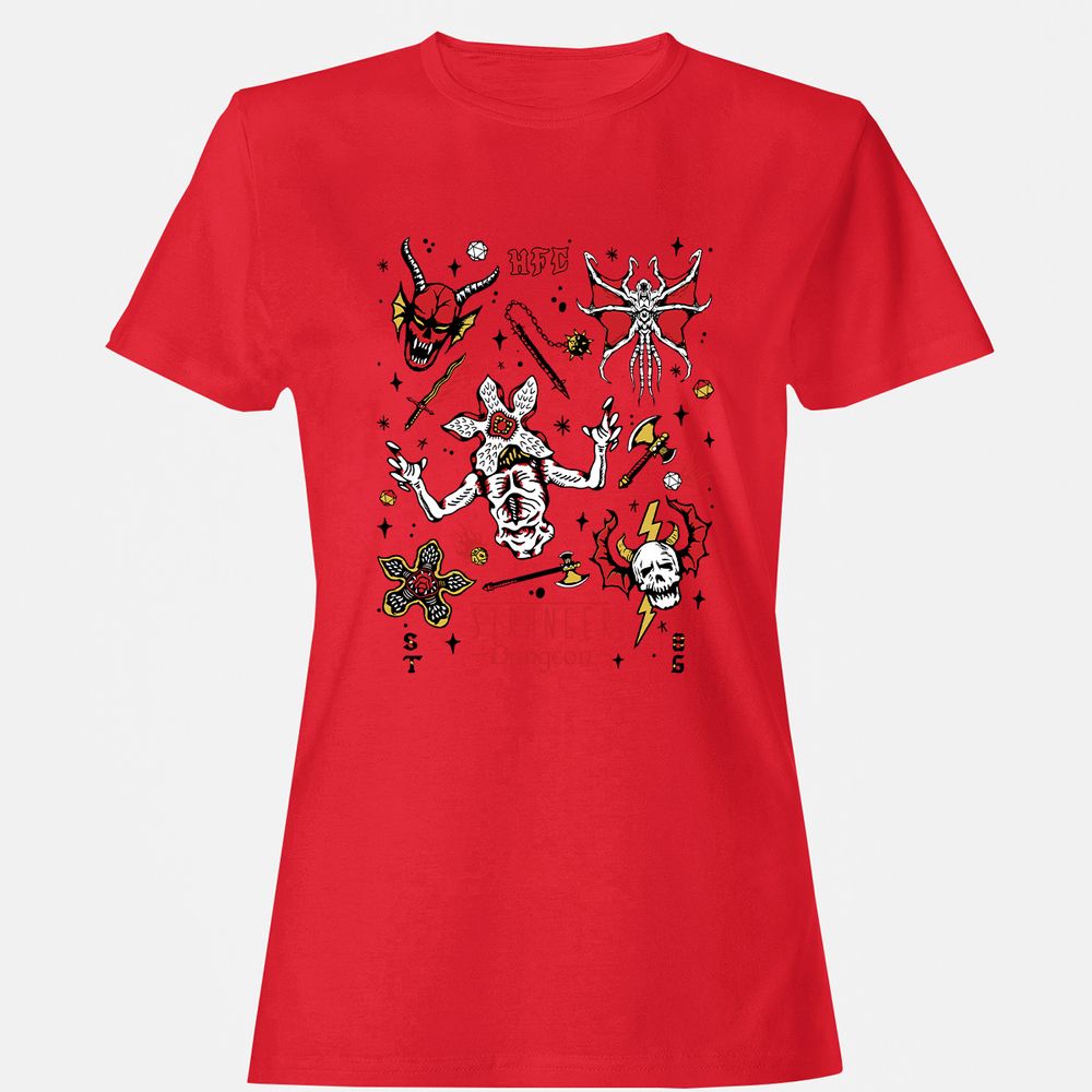 STRANGER DUNGEON Women's T-Shirt - Red - 13