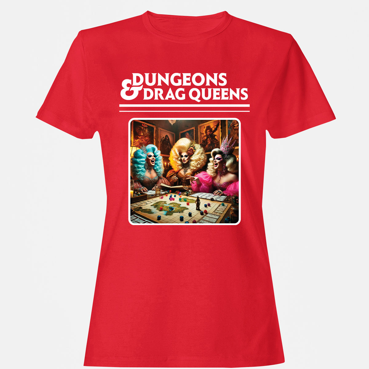 Dungeons & Drag Queens Women's T-Shirt - Red - 13