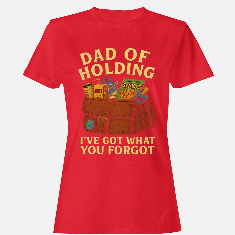 Dad Of Holding Women's T-Shirt - Red - 13