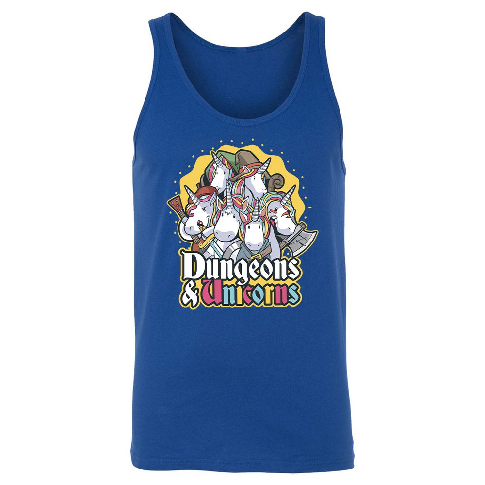 Dungeons And Unicorns Unisex Jersey Tank - True Royal - 13