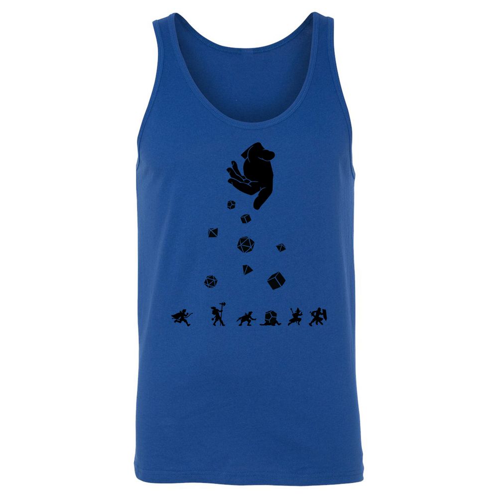 Rocks Fall, Everyone Dice Unisex Jersey Tank - True Royal - 13