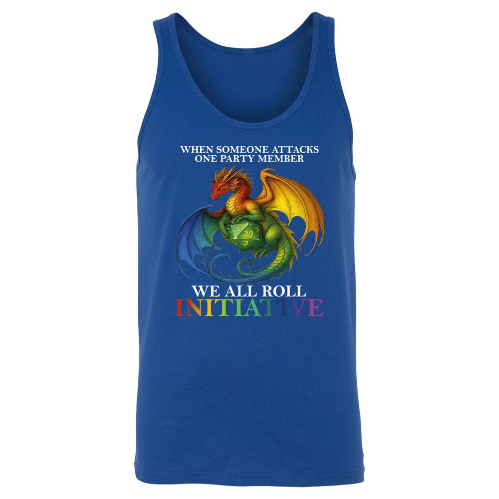Dragon Roll For Initiative Unisex Jersey Tank - True Royal - 13