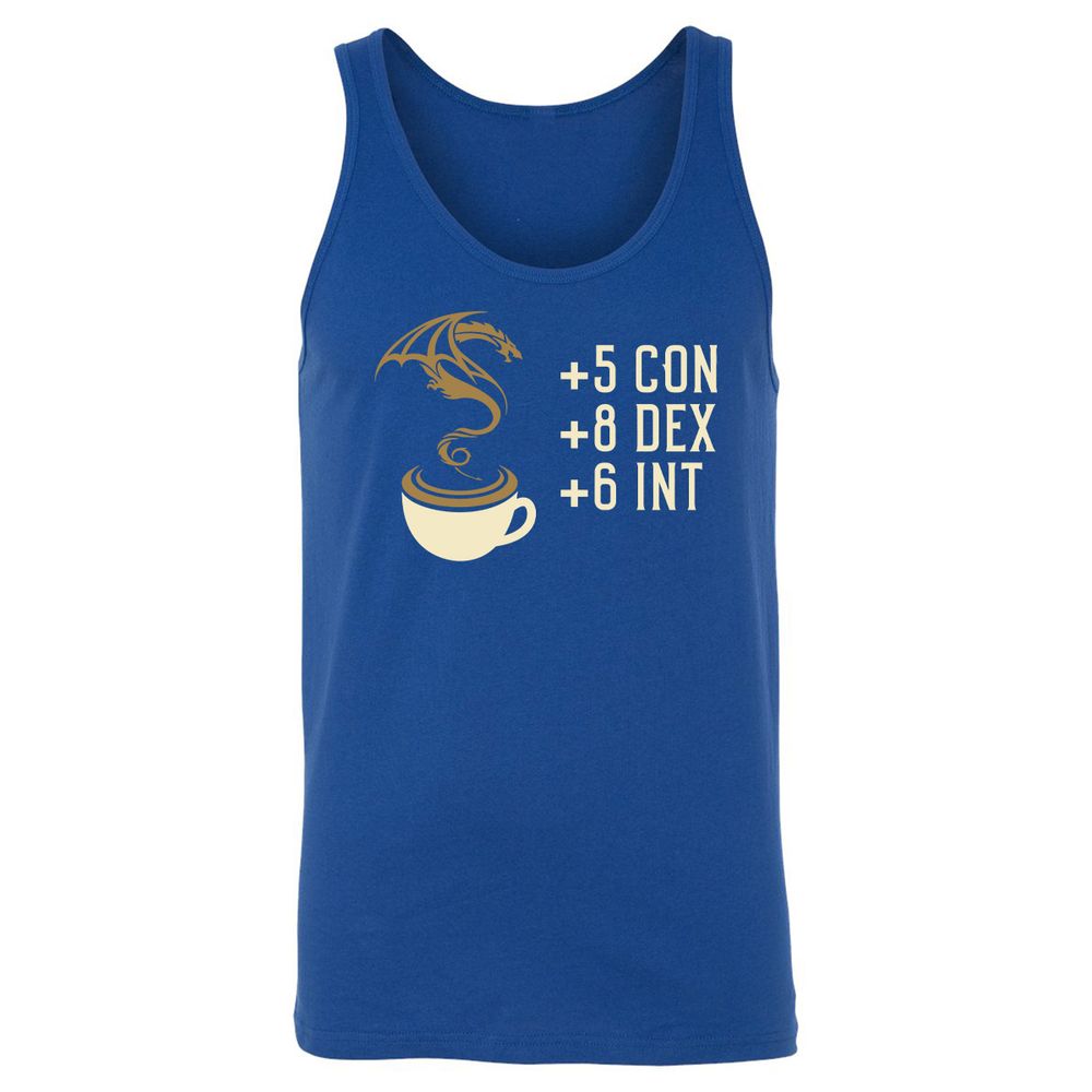 Coffee Dragon Unisex Jersey Tank - True Royal - 13