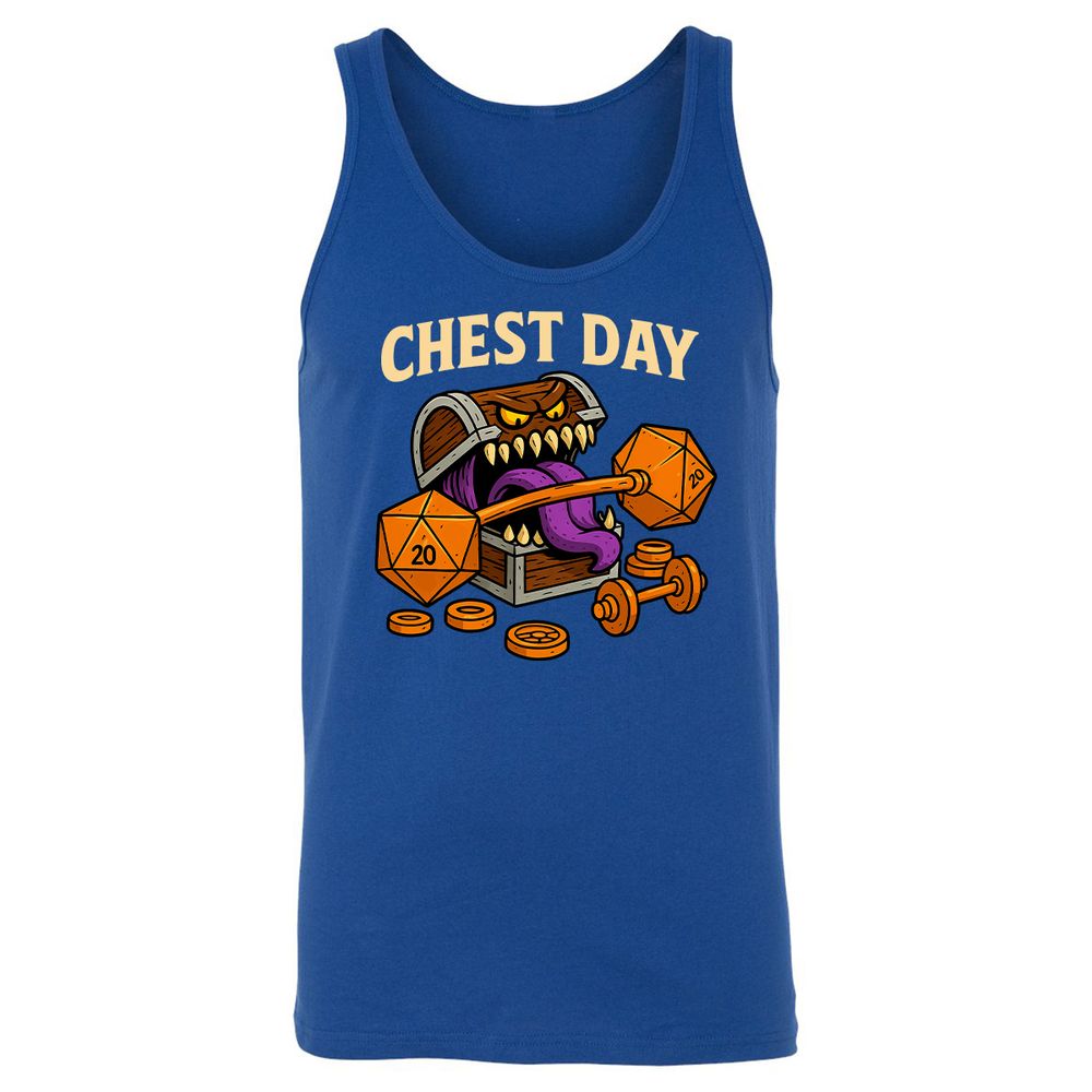 Chest Day Unisex Jersey Tank - True Royal - 13