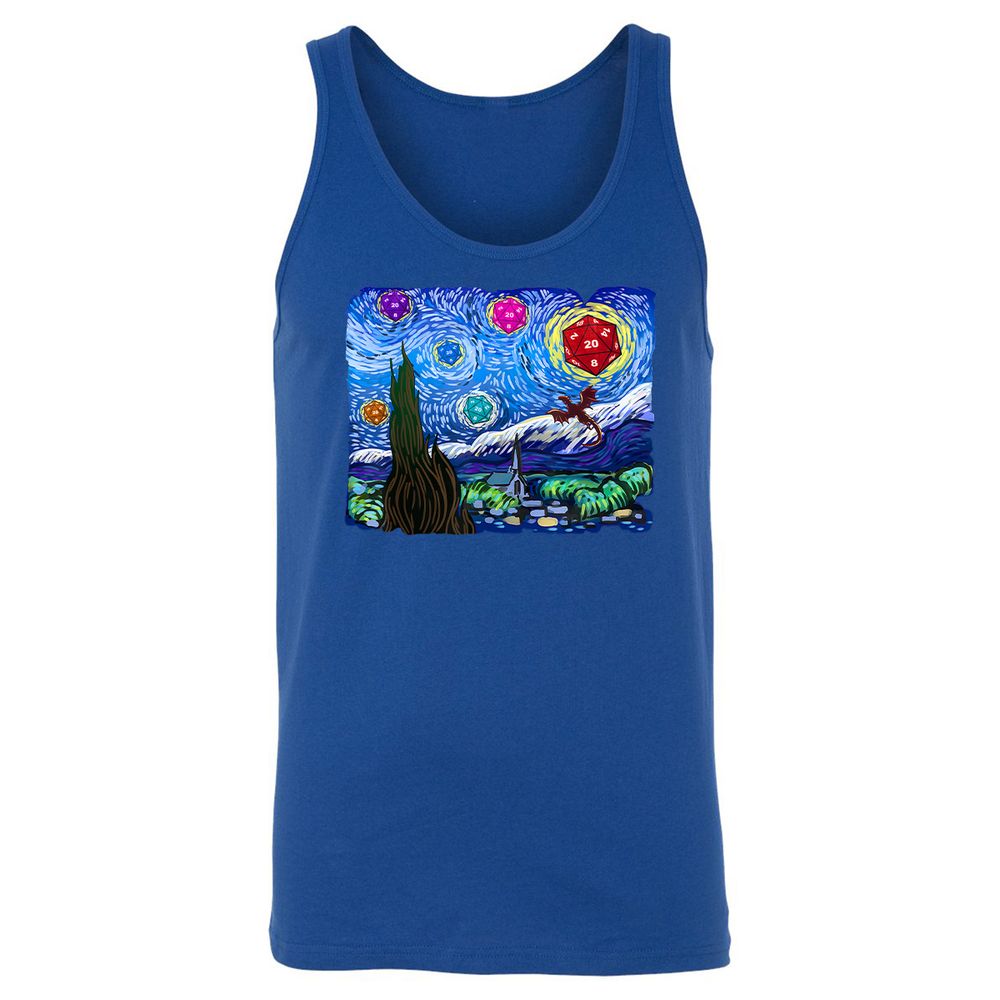 Dragon Starry Night Unisex Jersey Tank - True Royal - 13