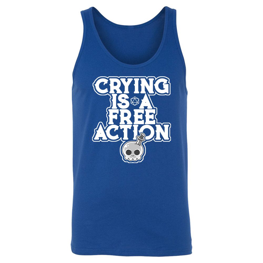 Crying Is A Free Action Unisex Jersey Tank - True Royal - 13