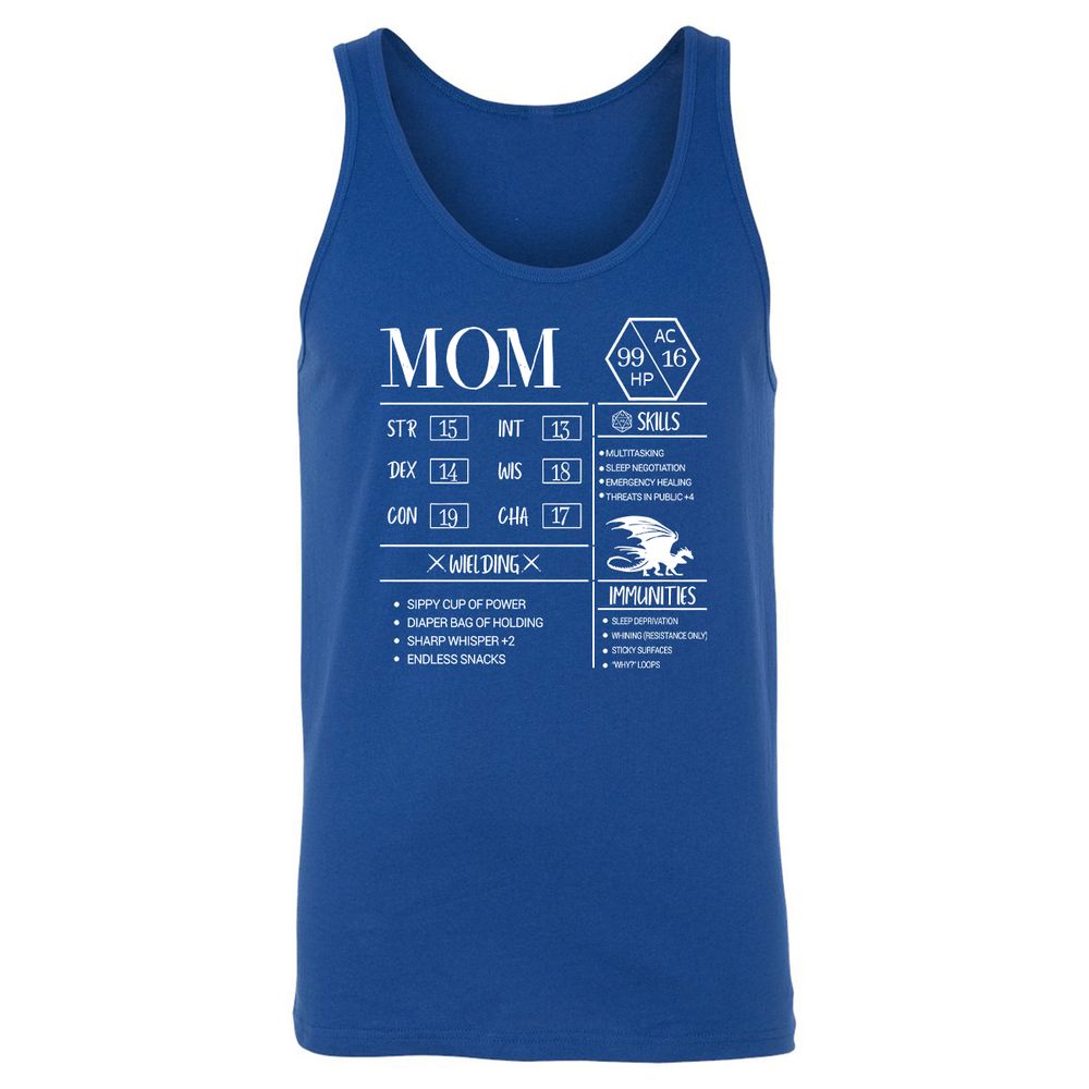 Mom New Unisex Jersey Tank - True Royal - 13