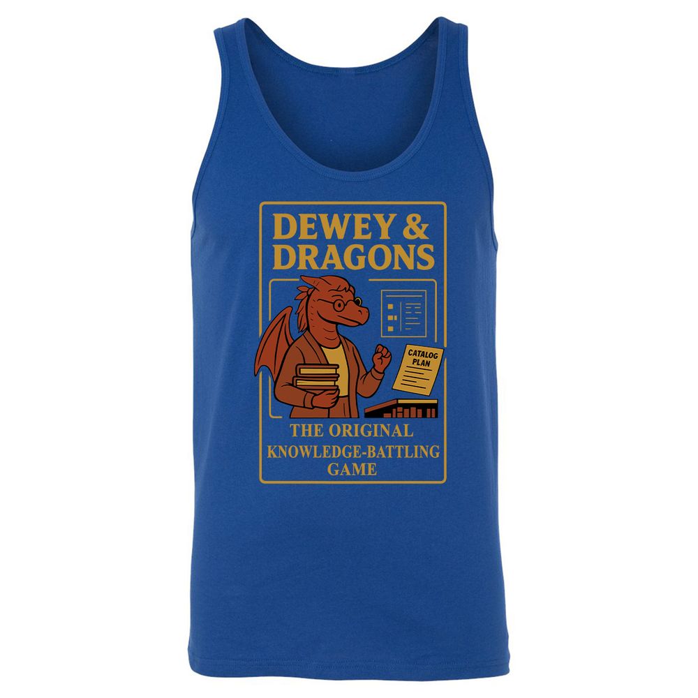 Dewey & Dragons Unisex Jersey Tank - True Royal - 13