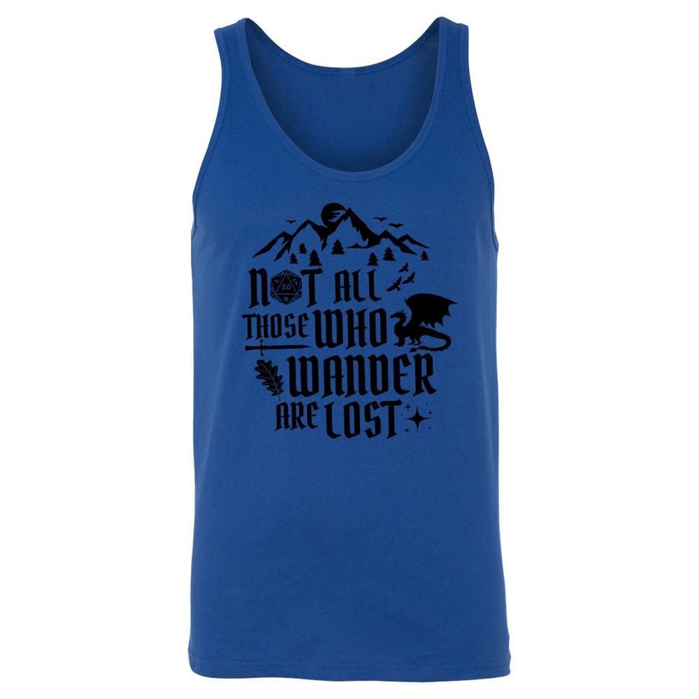 Not All Those Who Wander Are Lost Unisex Jersey Tank - True Royal - 13