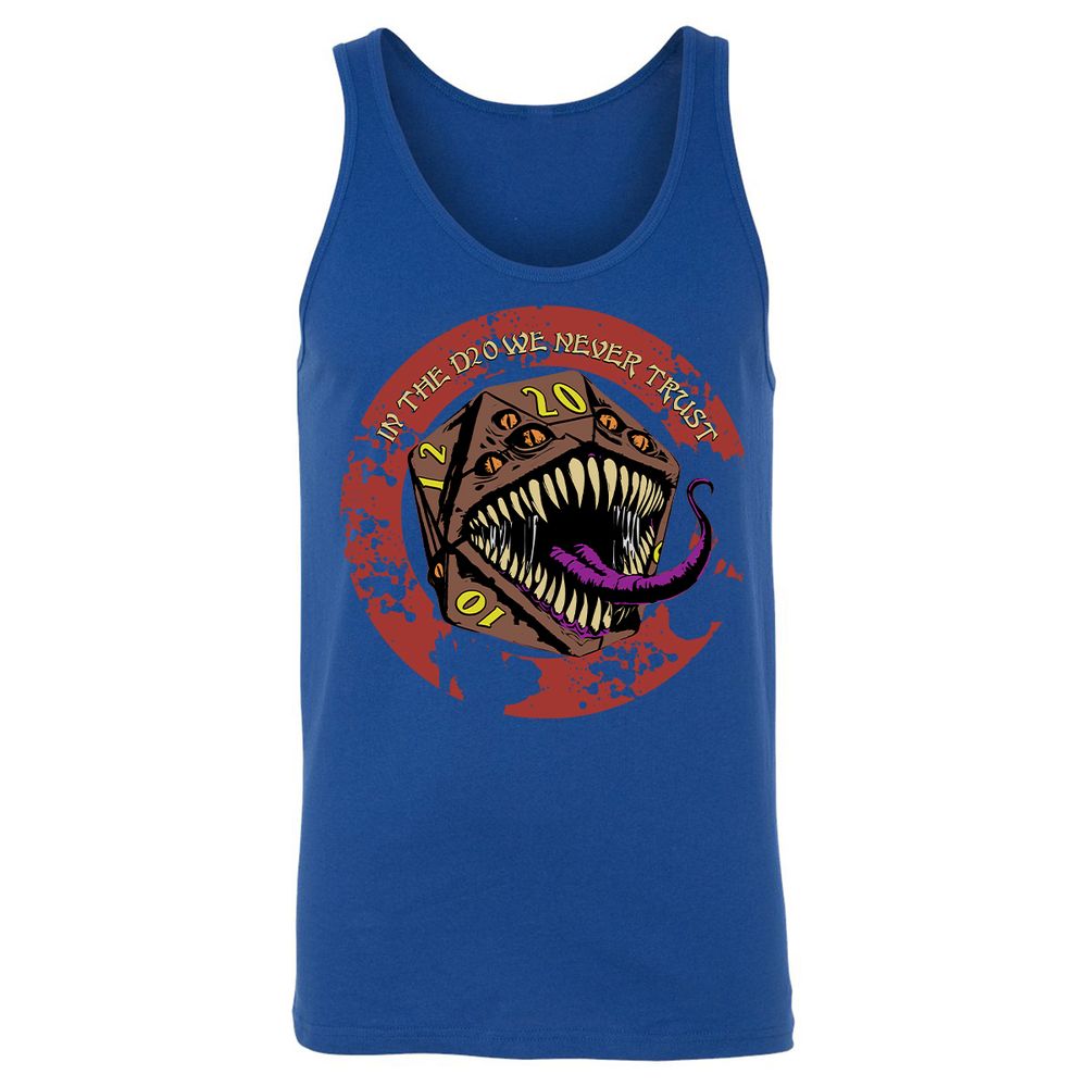 In The D20 We Never Trust Unisex Jersey Tank - True Royal - 13